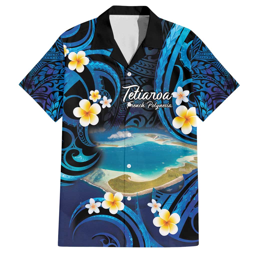 French Polynesia Tetiaroa Atoll Family Matching Puletasi and Hawaiian Shirt Polynesian Curves Style