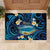 French Polynesia Tetiaroa Atoll Rubber Doormat Polynesian Curves Style