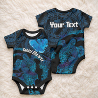 Personalised Tahiti Moorea Atoll Baby Onesie Polynesian Sea Turtle LT14 - Polynesian Pride