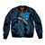 Personalised Tahiti Moorea Atoll Bomber Jacket Polynesian Sea Turtle