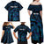 Personalised Tahiti Moorea Atoll Family Matching Off Shoulder Maxi Dress and Hawaiian Shirt Polynesian Sea Turtle