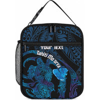 Personalised Tahiti Moorea Atoll Lunch Bag Polynesian Sea Turtle LT14 10.2 × 8.3 × 4.3 inch Blue - Polynesian Pride