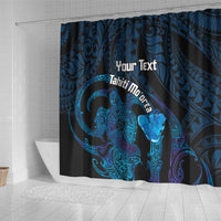 Personalised Tahiti Moorea Atoll Shower Curtain Polynesian Sea Turtle