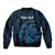 Personalised Tahiti Moorea Atoll Sleeve Zip Bomber Jacket Polynesian Sea Turtle