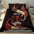 Personalised Tahiti Bora Bora Bedding Set Manta Rays With Polynesian Plumeria