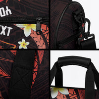 Personalised Tahiti Bora Bora Duffle Bag Manta Rays With Polynesian Plumeria LT14 - Polynesian Pride