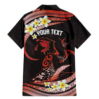 Personalised Tahiti Bora Bora Family Matching Mermaid Dress and Hawaiian Shirt Manta Rays With Polynesian Plumeria LT14 - Polynesian Pride