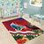 Personalised Kiribati Tarawa Atoll Area Rug Frigate Bird With Map Tropical Style