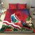 Personalised Kiribati Tarawa Atoll Bedding Set Frigate Bird With Map Tropical Style