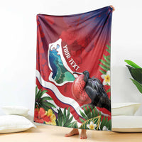 Personalised Kiribati Tarawa Atoll Blanket Frigate Bird With Map Tropical Style