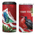 Personalised Kiribati Tarawa Atoll 4 in 1 Can Cooler Tumbler Frigate Bird With Map Tropical Style