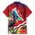 Personalised Kiribati Tarawa Atoll Family Matching Mermaid Dress and Hawaiian Shirt Frigate Bird With Map Tropical Style