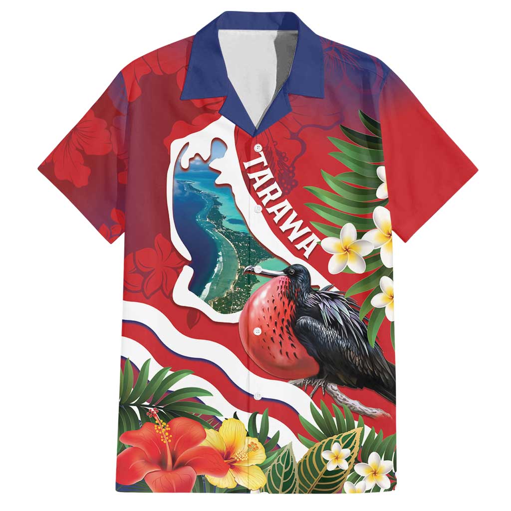 Personalised Kiribati Tarawa Atoll Family Matching Off Shoulder Maxi Dress and Hawaiian Shirt Frigate Bird With Map Tropical Style