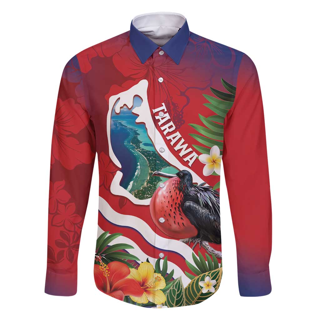 Personalised Kiribati Tarawa Atoll Family Matching Off Shoulder Maxi Dress and Hawaiian Shirt Frigate Bird With Map Tropical Style