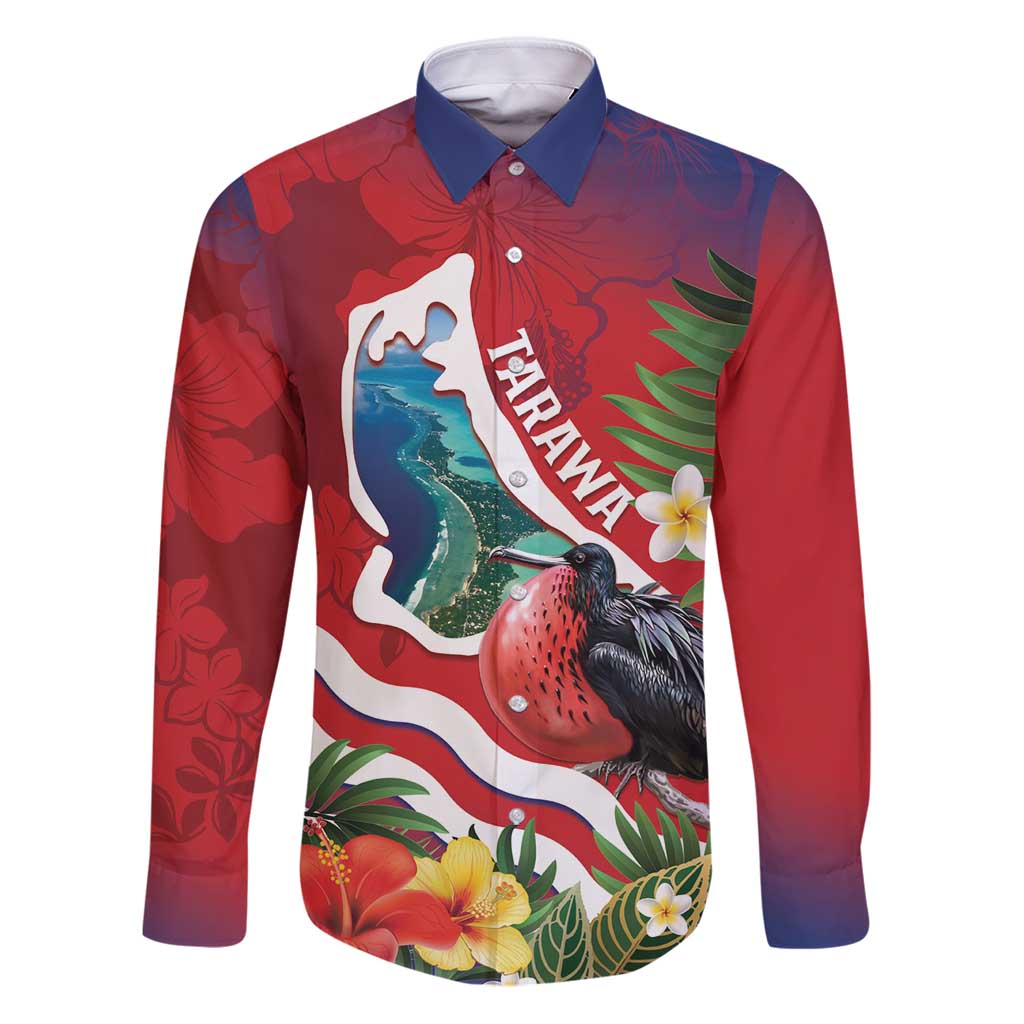 Personalised Kiribati Tarawa Atoll Family Matching Puletasi and Hawaiian Shirt Frigate Bird With Map Tropical Style
