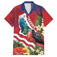 Personalised Kiribati Tarawa Atoll Family Matching Short Sleeve Bodycon Dress and Hawaiian Shirt Frigate Bird With Map Tropical Style