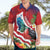 Personalised Kiribati Tarawa Atoll Hawaiian Shirt Frigate Bird With Map Tropical Style