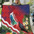 Personalised Kiribati Tarawa Atoll Quilt Frigate Bird With Map Tropical Style