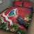 Personalised Kiribati Tarawa Atoll Quilt Bed Set Frigate Bird With Map Tropical Style