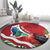 Personalised Kiribati Tarawa Atoll Round Carpet Frigate Bird With Map Tropical Style