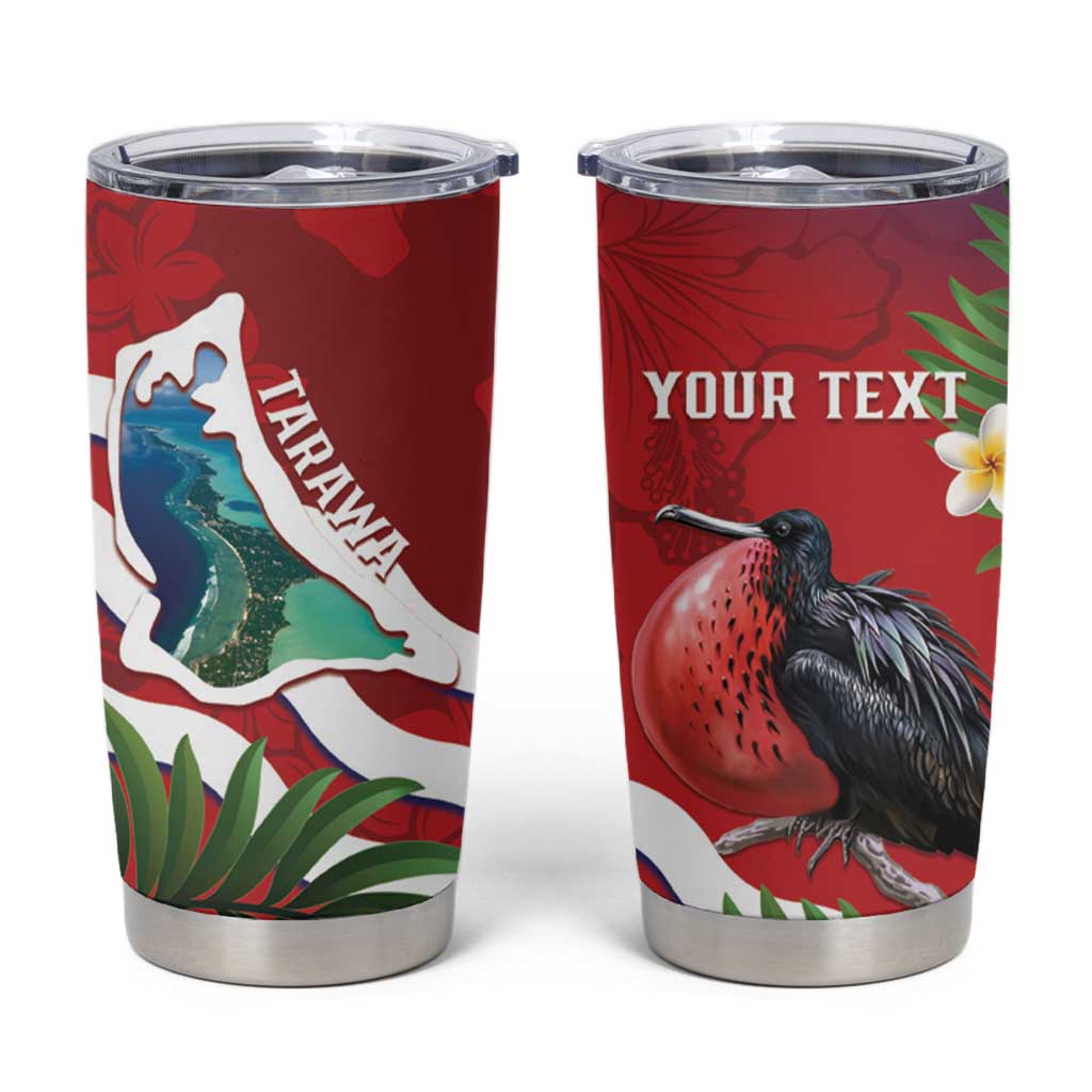 Personalised Kiribati Tarawa Atoll Tumbler Cup Frigate Bird With Map Tropical Style