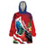 Personalised Kiribati Tarawa Atoll Wearable Blanket Hoodie Frigate Bird With Map Tropical Style