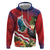 Personalised Kiribati Tarawa Atoll Zip Hoodie Frigate Bird With Map Tropical Style