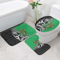 New Zealand and Ireland Rugby Custom Bathroom Set Maori Tiki Fern Irish Celtic Cross - Polynesian Pride