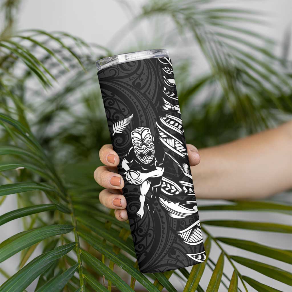 New Zealand and Ireland Rugby Skinny Tumbler Maori Tiki Fern Irish Celtic Cross - Polynesian Pride