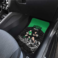 New Zealand and Ireland Rugby Custom Car Mats Chicago 2025 Go All Black Shamrocks - Polynesian Pride