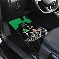 New Zealand and Ireland Rugby Custom Car Mats Chicago 2025 Go All Black Shamrocks - Polynesian Pride