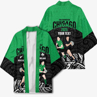 New Zealand and Ireland Rugby Custom Kimono Chicago 2025 Go All Black Shamrocks - Polynesian Pride