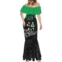New Zealand and Ireland Rugby Custom Mermaid Dress Chicago 2025 Go All Black Shamrocks - Polynesian Pride