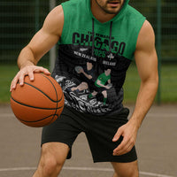 New Zealand and Ireland Rugby Custom Sleeveless Hoodie Chicago 2025 Go All Black Shamrocks - Polynesian Pride