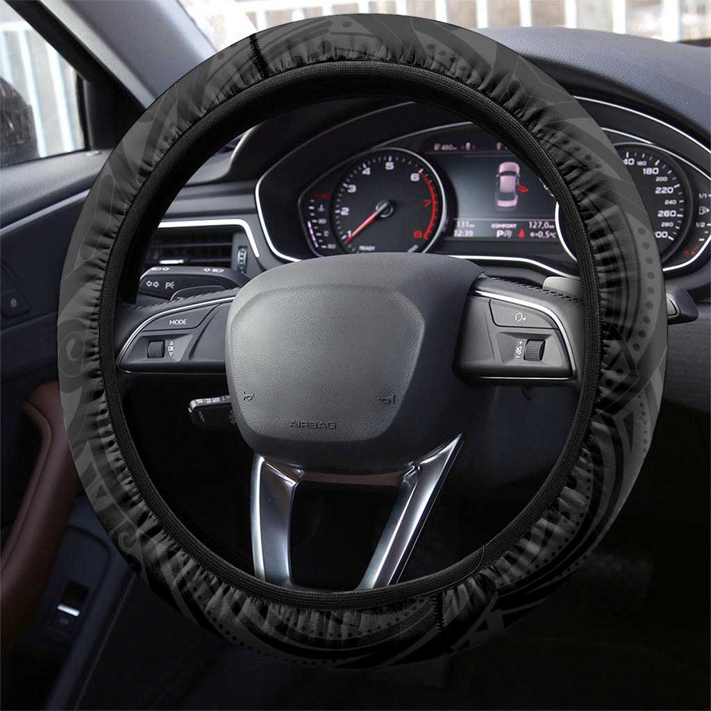 New Zealand and Ireland Rugby Steering Wheel Cover Chicago 2025 Go All Black Shamrocks - Polynesian Pride