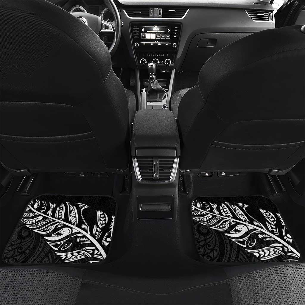New Zealand and South Africa Rugby Custom Car Mats Maori Tiki Fern Springboks Kente Pattern - Polynesian Pride