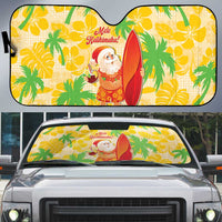 Aloha Hawaii Christmas Auto Sun Shade Mele Kalikimaka Funny Santa Palaka Quilt Motifs - Polynesian Pride