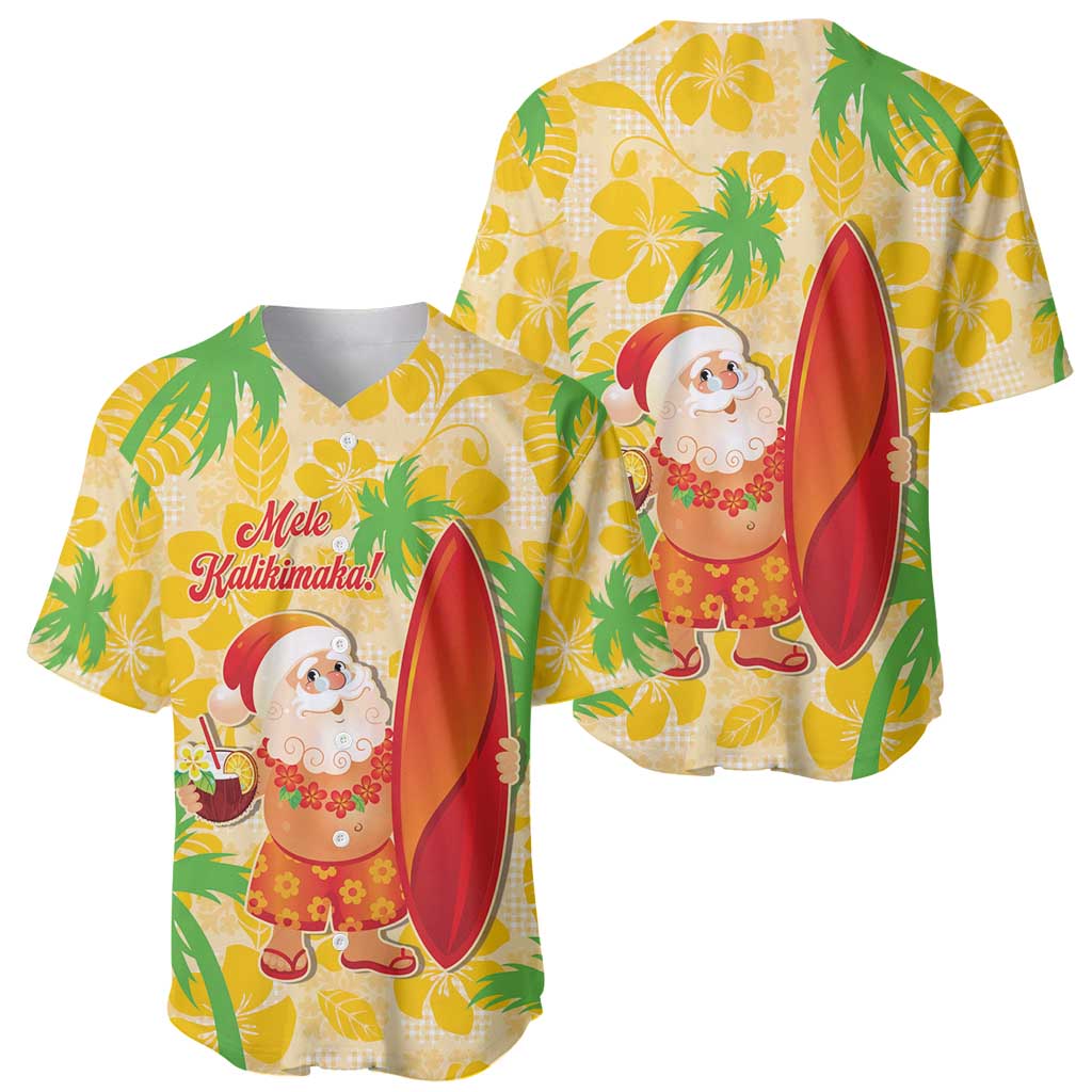 Aloha Hawaii Christmas Baseball Jersey Mele Kalikimaka Funny Santa Palaka Quilt Motifs - Polynesian Pride