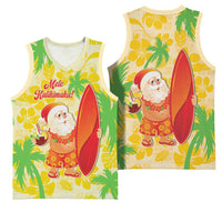 Aloha Hawaii Christmas Basketball Jersey Mele Kalikimaka Funny Santa Palaka Quilt Motifs - Polynesian Pride