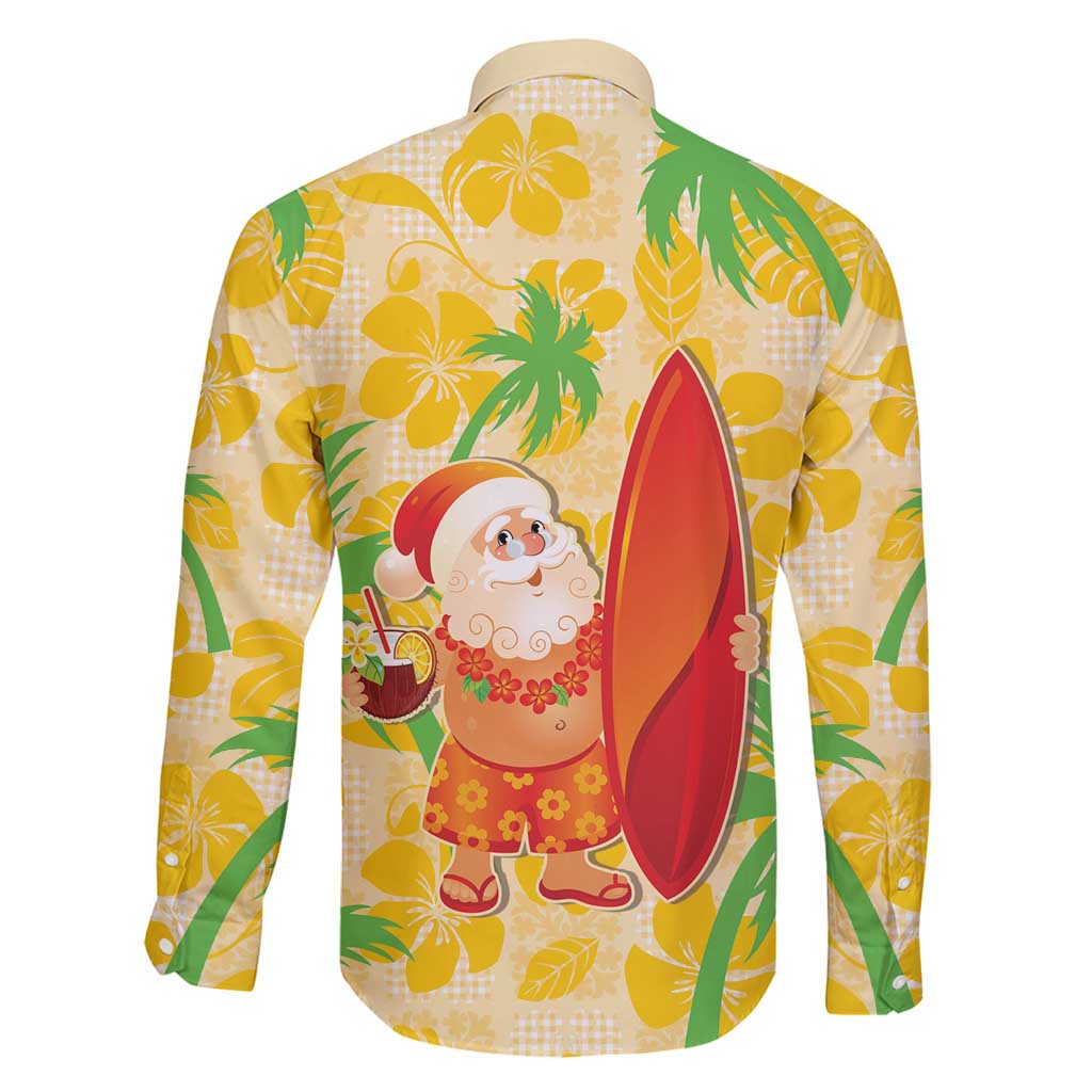 Aloha Hawaii Christmas Family Matching Long Sleeve Bodycon Dress and Hawaiian Shirt Mele Kalikimaka Funny Santa Palaka Quilt Motifs - Polynesian Pride