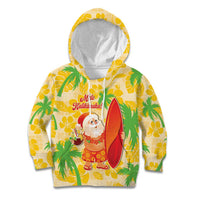 Aloha Hawaii Christmas Kid Hoodie Mele Kalikimaka Funny Santa Palaka Quilt Motifs - Polynesian Pride