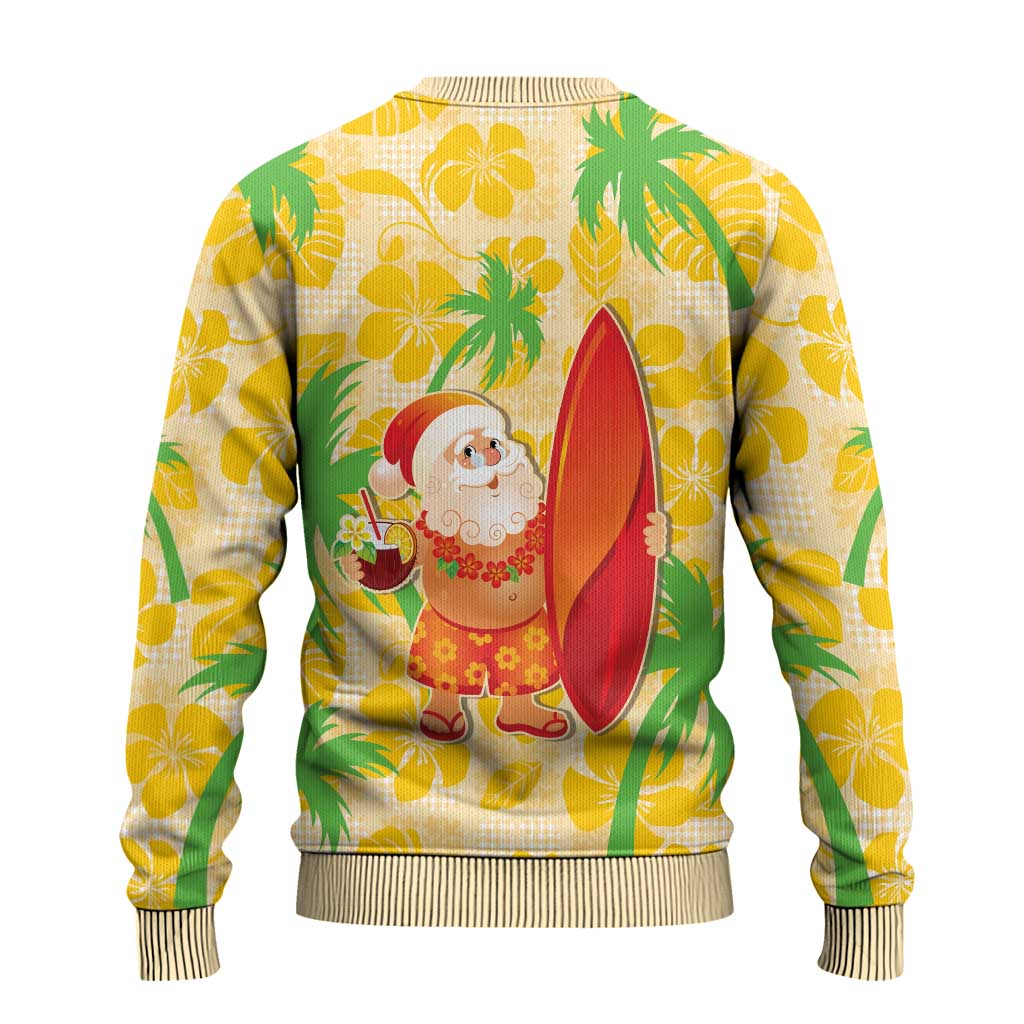 Aloha Hawaii Christmas Ugly Christmas Sweater Mele Kalikimaka Funny Santa Palaka Quilt Motifs - Polynesian Pride