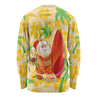 Aloha Hawaii Christmas Long Sleeve Shirt Mele Kalikimaka Funny Santa Palaka Quilt Motifs - Polynesian Pride