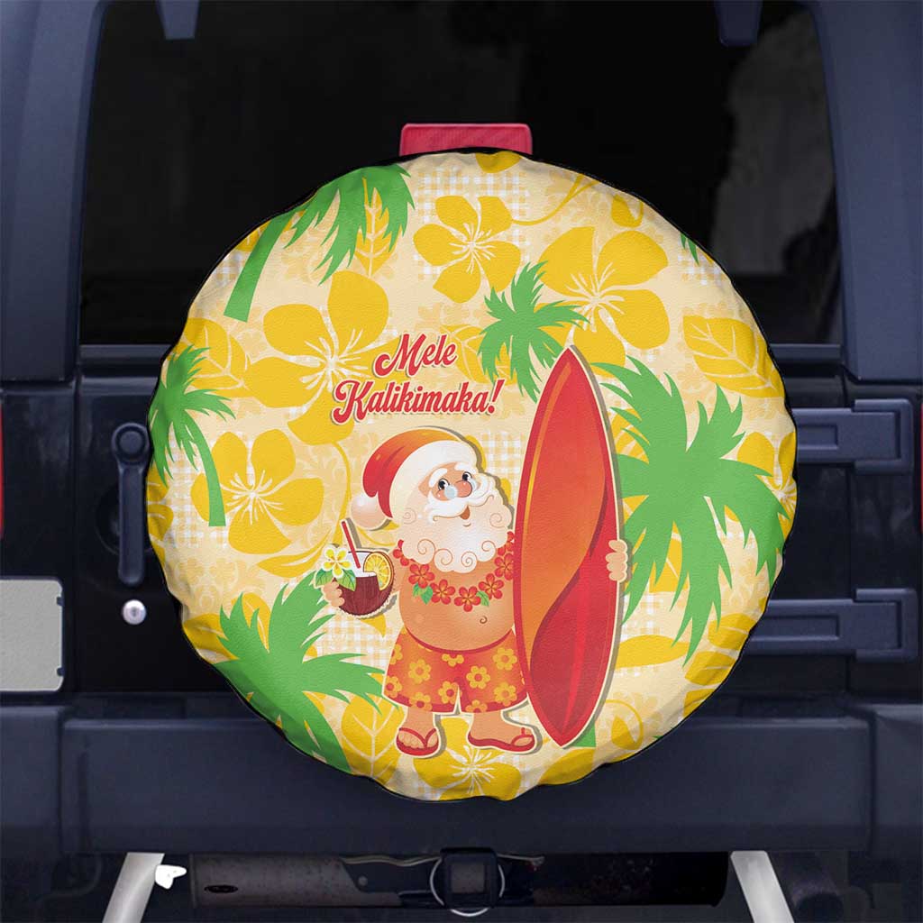 Aloha Hawaii Christmas Spare Tire Cover Mele Kalikimaka Funny Santa Palaka Quilt Motifs - Polynesian Pride