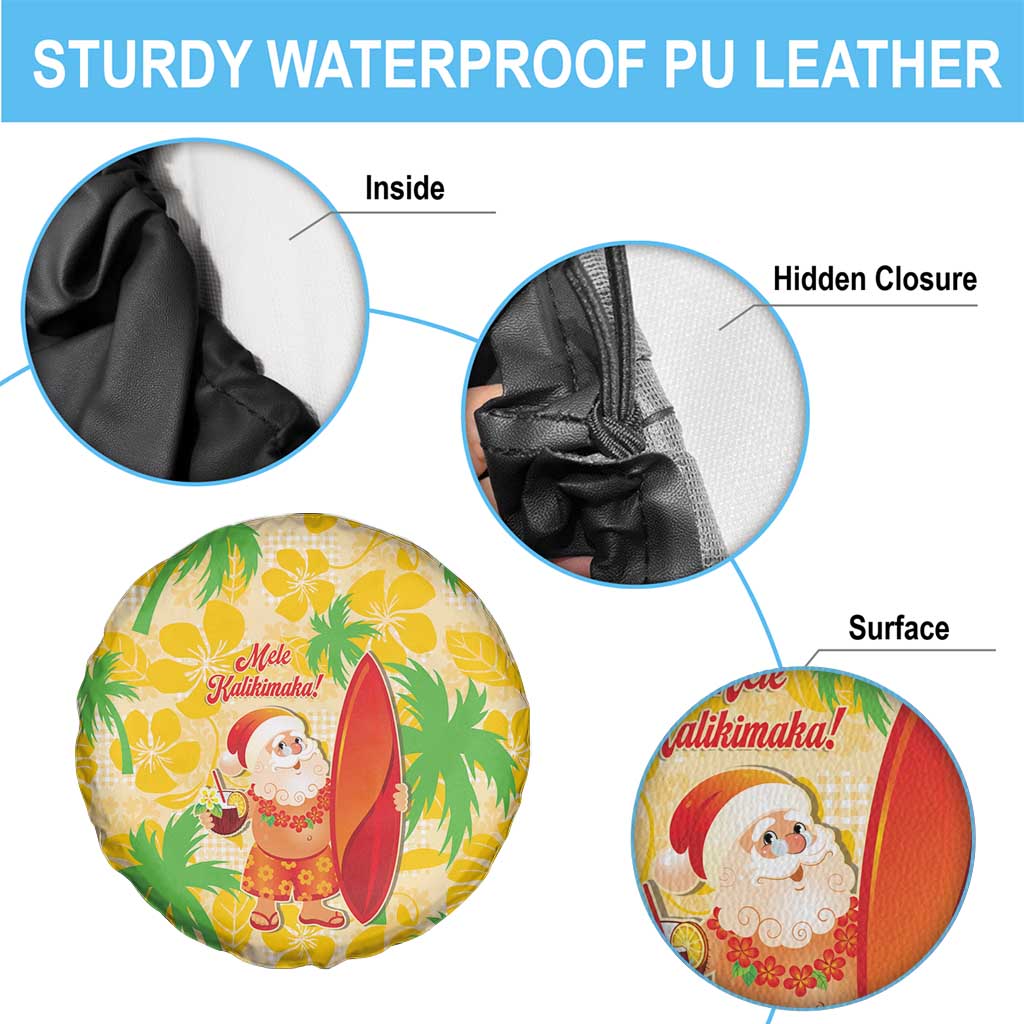 Aloha Hawaii Christmas Spare Tire Cover Mele Kalikimaka Funny Santa Palaka Quilt Motifs - Polynesian Pride