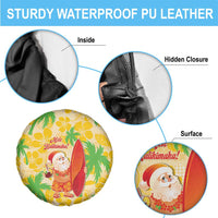 Aloha Hawaii Christmas Spare Tire Cover Mele Kalikimaka Funny Santa Palaka Quilt Motifs - Polynesian Pride