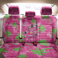 Aloha Hawaii Christmas Back Car Seat Cover Mele Kalikimaka Chill Flamingo Palaka Quilt Motifs - Polynesian Pride