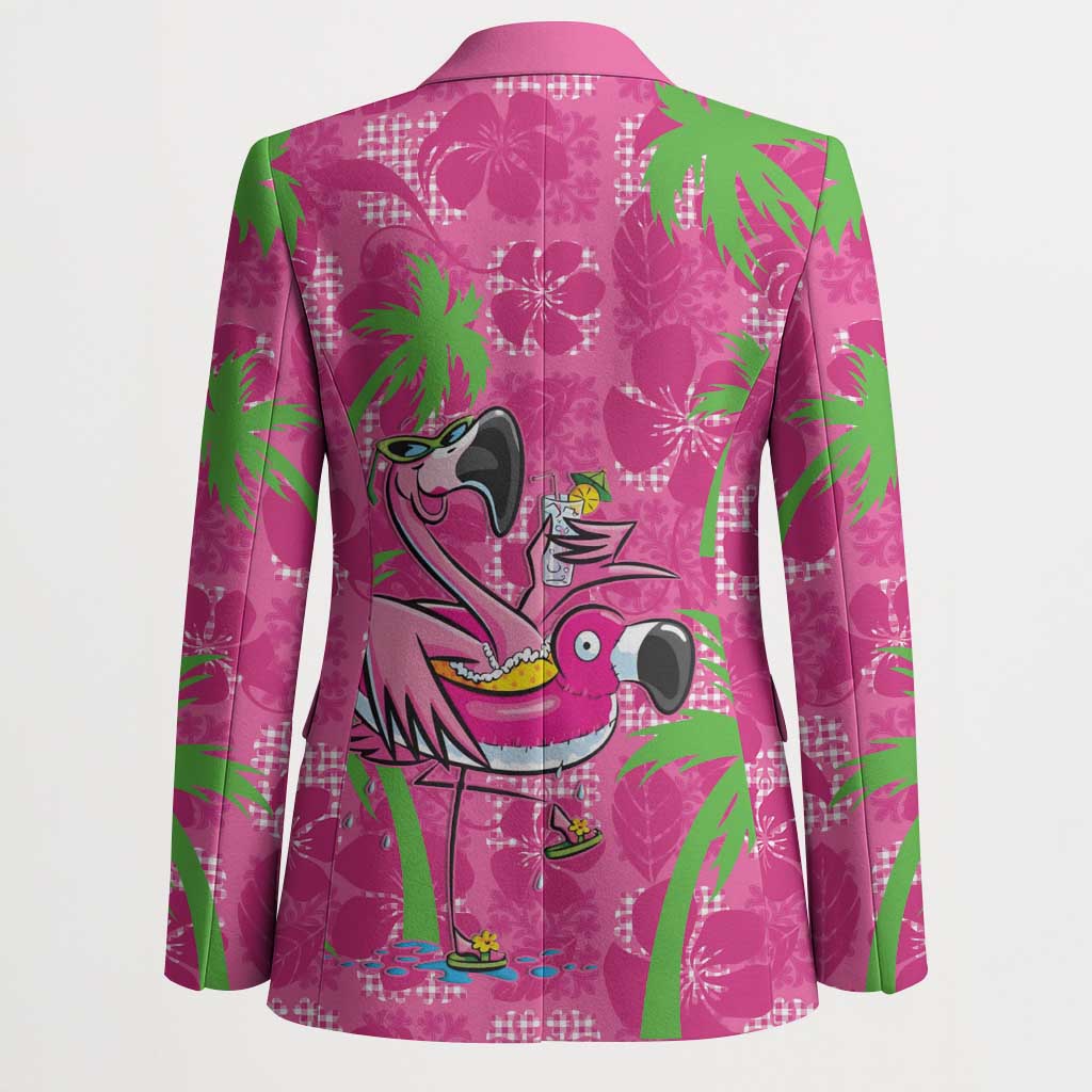 Aloha Hawaii Christmas Blazer Mele Kalikimaka Chill Flamingo Palaka Quilt Motifs - Polynesian Pride