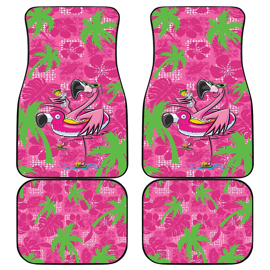 Aloha Hawaii Christmas Car Mats Mele Kalikimaka Chill Flamingo Palaka Quilt Motifs - Polynesian Pride