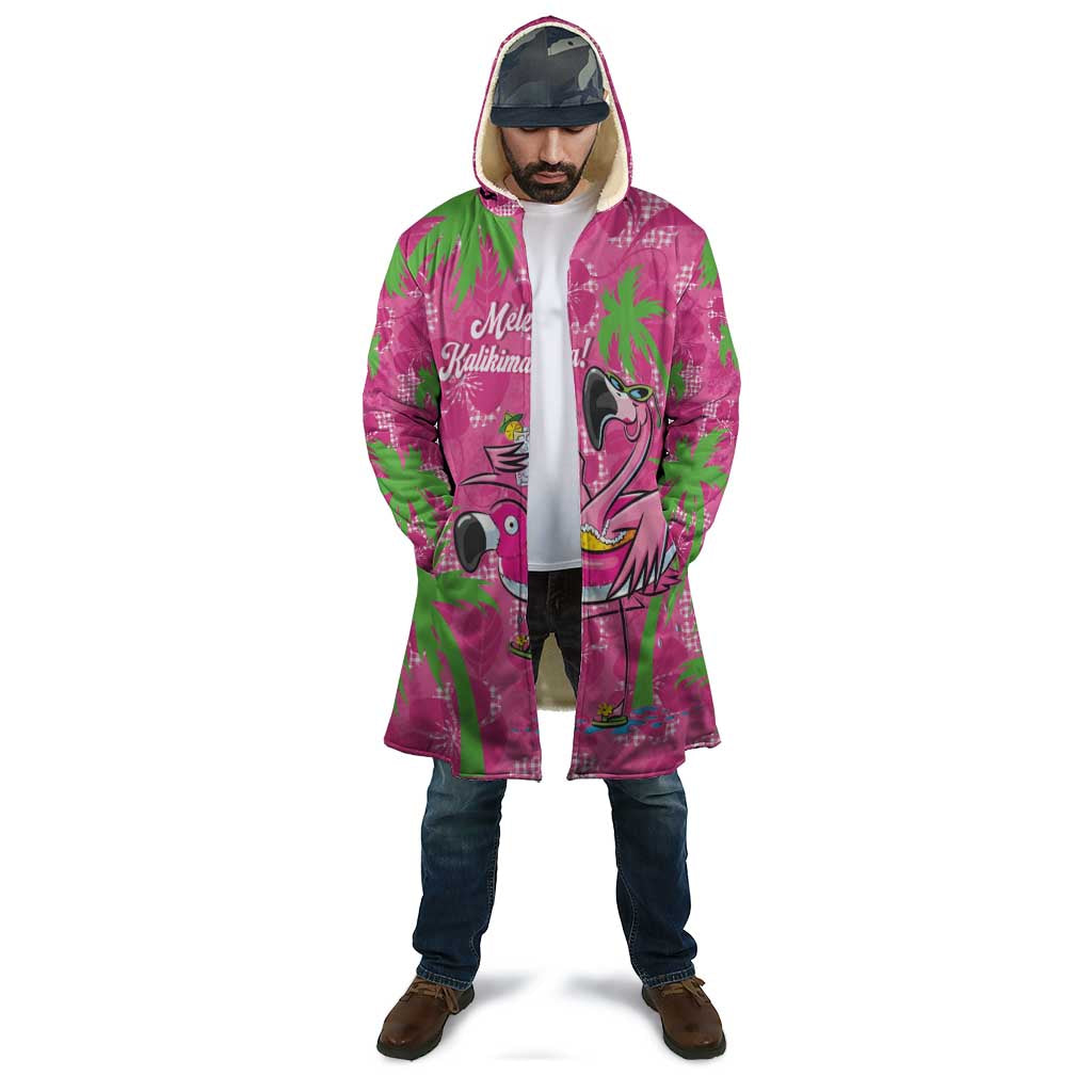 Aloha Hawaii Christmas Cloak Mele Kalikimaka Chill Flamingo Palaka Quilt Motifs - Polynesian Pride